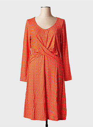 Robe courte manches longues manches longues orange LA FIANCEE DU MEKONG femme