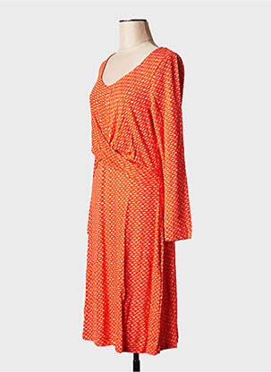 Robe courte manches longues manches longues orange LA FIANCEE DU MEKONG femme