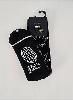 Chaussettes noir HUF pour unisexe