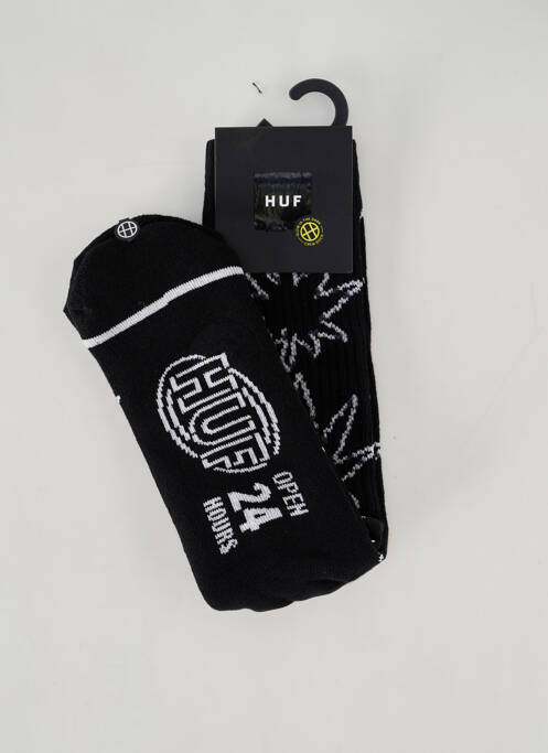 Chaussettes noir HUF pour unisexe