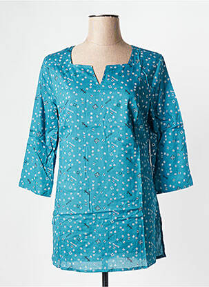 Tunique manches longues bleu LA FIANCEE DU MEKONG pour femme