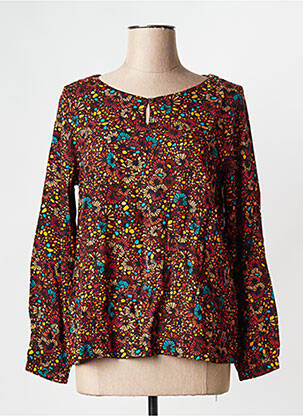 Blouse manches longues manches longues marron LA FIANCEE DU MEKONG femme