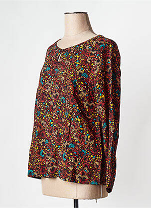 Blouse manches longues manches longues marron LA FIANCEE DU MEKONG femme