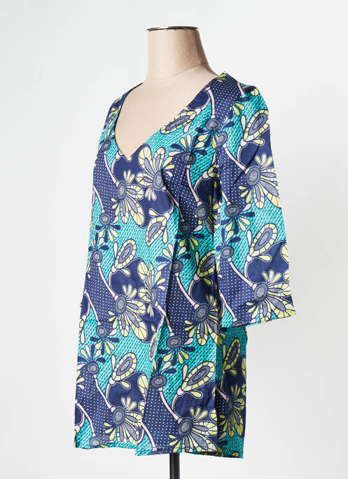 Tunique manches longues bleu LA FIANCEE DU MEKONG pour femme