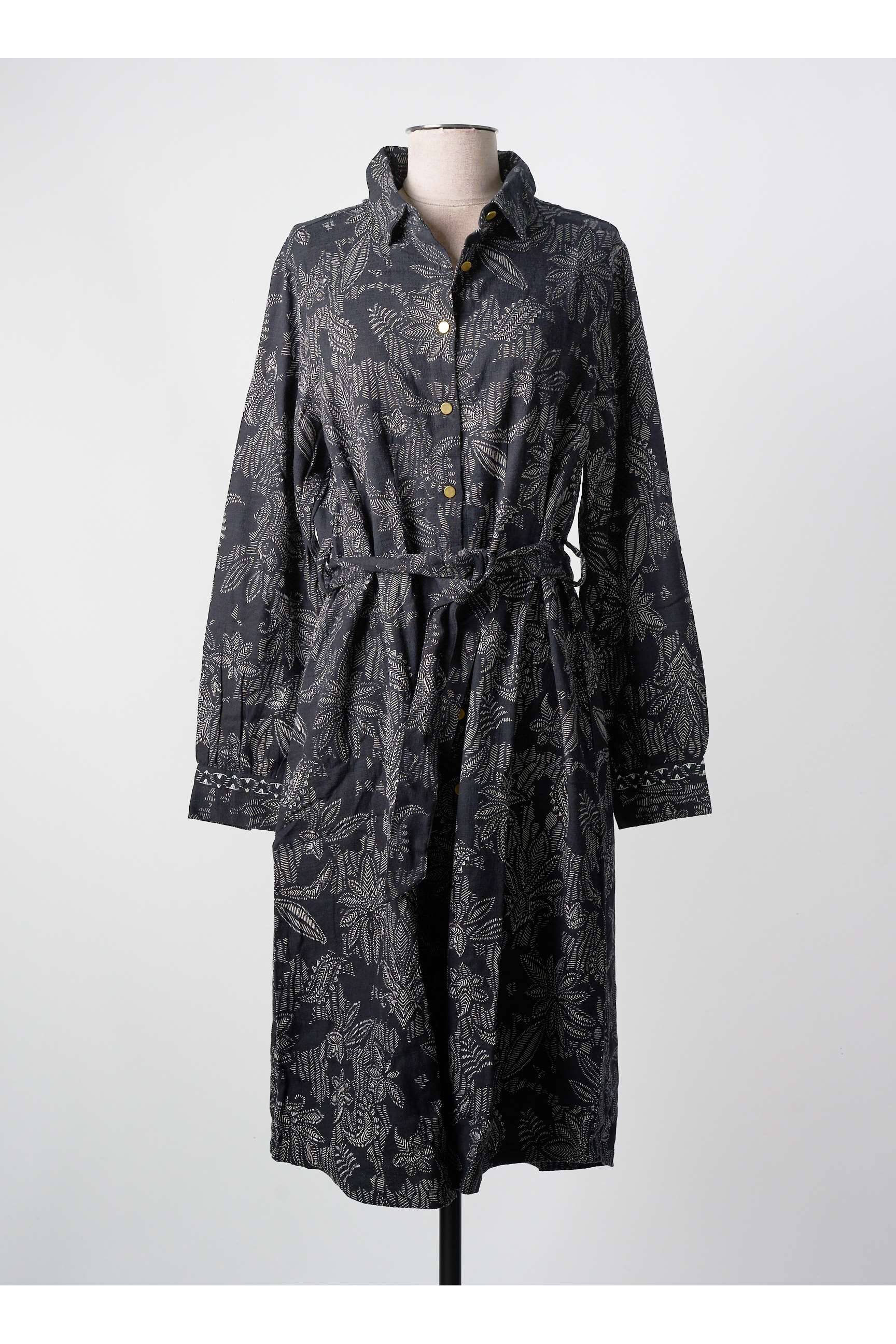 Robe courte manches longues manches longues noir LA FIANCEE DU MEKONG femme