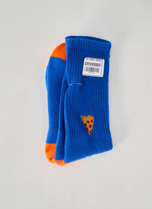 Chaussettes bleu PIZZA SKATEBOARD pour homme