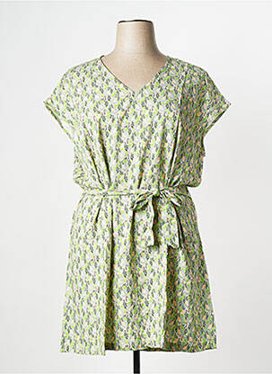 Robe courte manches courtes manches courtes vert LA FIANCEE DU MEKONG femme