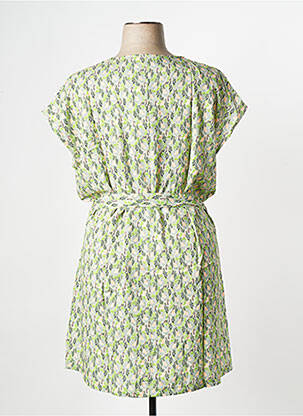 Robe courte manches courtes manches courtes vert LA FIANCEE DU MEKONG femme