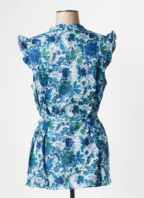 Tunique manches courtes bleu LA FIANCEE DU MEKONG pour femme