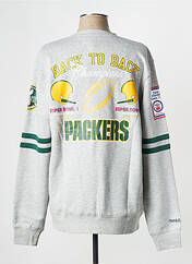 Sweat-shirt gris MITCHELL AND NESS pour homme seconde vue