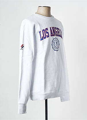 Sweat-shirt blanc SUPERDRY homme