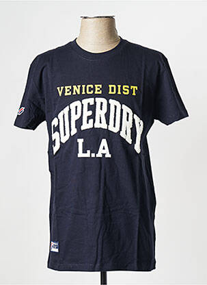 T-shirt bleu SUPERDRY homme