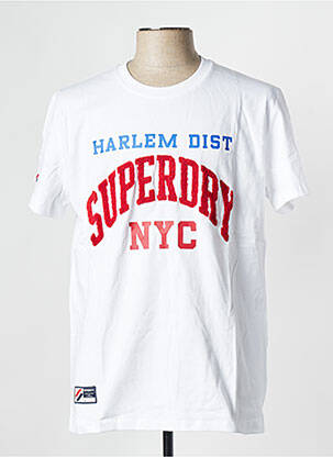 T-shirt blanc SUPERDRY pour homme