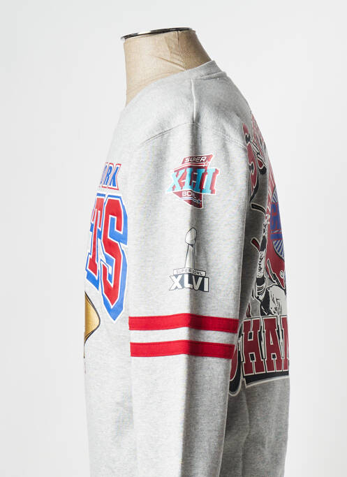 Sweat-shirt gris MITCHELL AND NESS pour homme