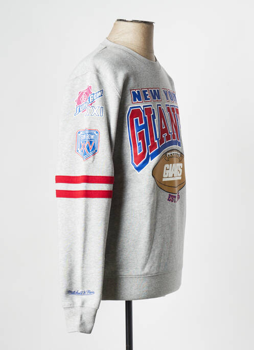 Sweat-shirt gris MITCHELL AND NESS pour homme