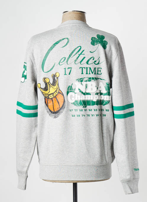 Sweat-shirt gris MITCHELL AND NESS pour homme