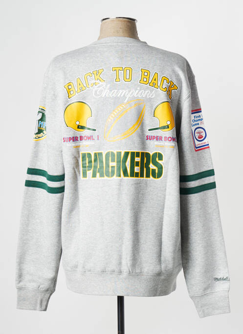 Sweat-shirt gris MITCHELL AND NESS pour homme