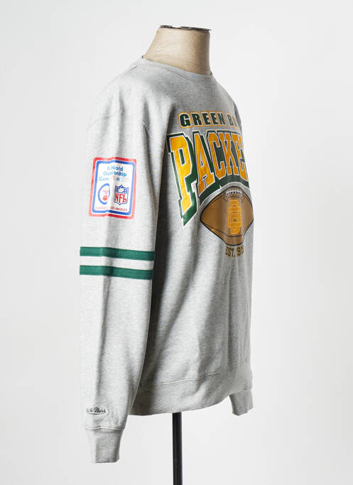 Sweat-shirt gris MITCHELL AND NESS pour homme