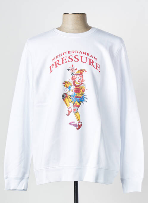 Sweat-shirt blanc PRESSURE pour homme