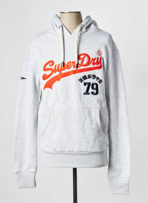 Sweat-shirt gris SUPERDRY pour homme
