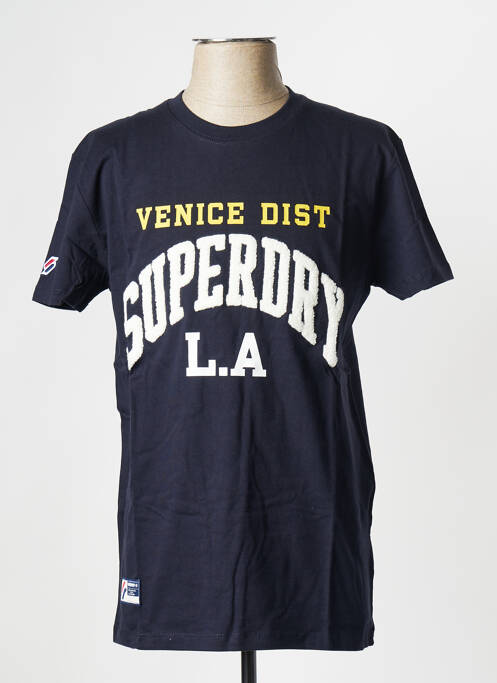 T-shirt bleu SUPERDRY pour homme