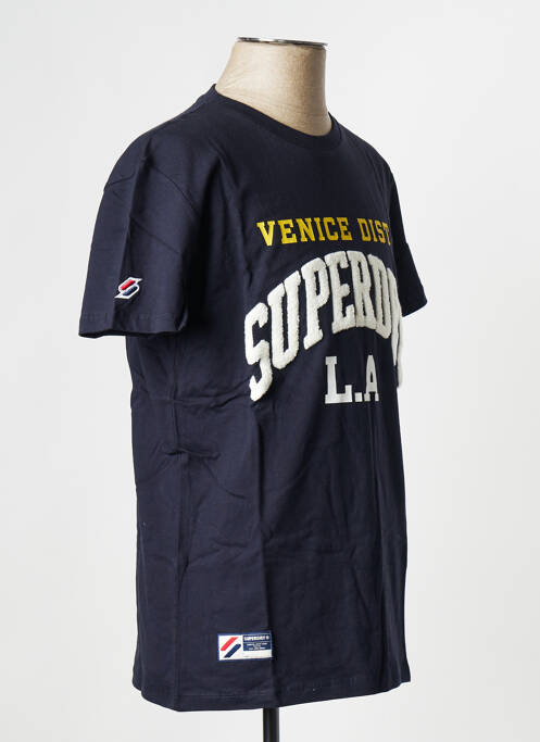 T-shirt bleu SUPERDRY pour homme