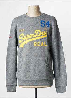 Sweat-shirt gris SUPERDRY homme