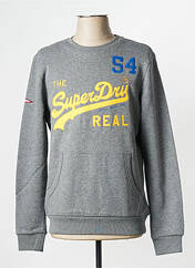 Sweat-shirt gris SUPERDRY pour homme seconde vue