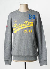 Sweat-shirt gris SUPERDRY homme