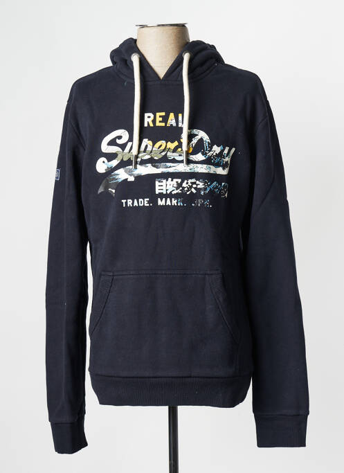 Sweat-shirt bleu SUPERDRY pour homme