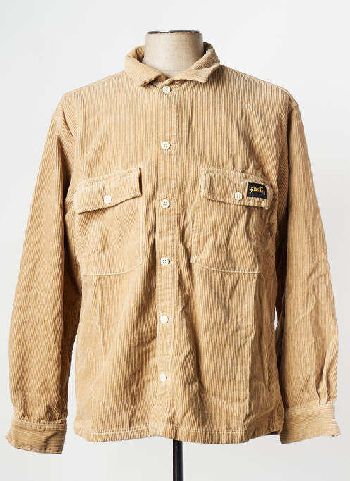 Chemise manches longues beige STAN RAY pour homme