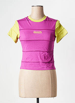 T-shirt violet RAGGED PRIEST pour femme