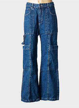 Jeans coupe droite bleu RAGGED PRIEST pour femme