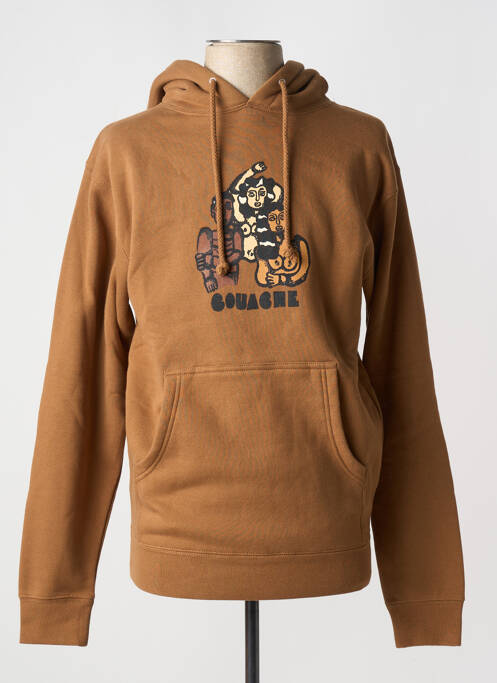 Sweat-shirt marron GOUACHE pour homme