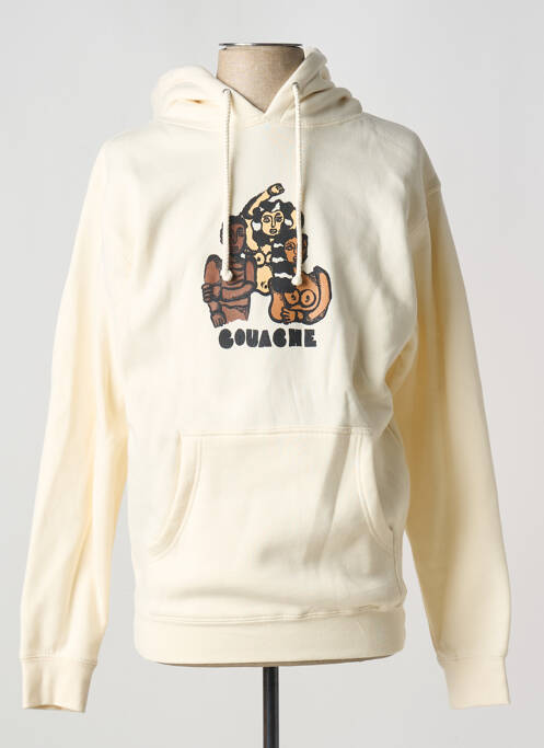 Sweat-shirt beige GOUACHE pour homme