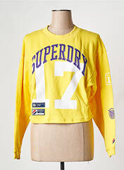 Sweat-shirt jaune SUPERDRY pour femme seconde vue
