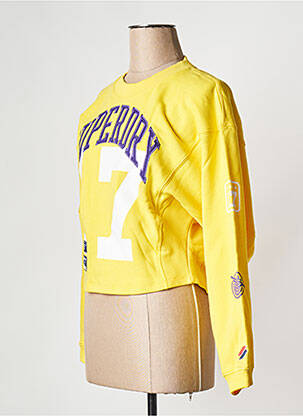 Sweat-shirt jaune SUPERDRY femme