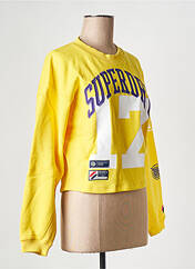 Sweat-shirt jaune SUPERDRY pour femme seconde vue