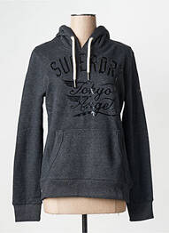 Sweat-shirt noir SUPERDRY femme