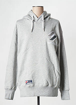 Sweat-shirt gris SUPERDRY femme
