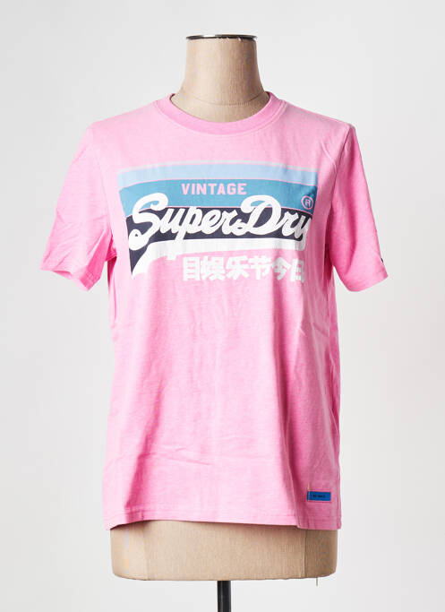 T-shirt rose SUPERDRY pour femme