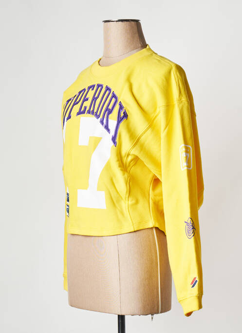 Sweat-shirt jaune SUPERDRY pour femme