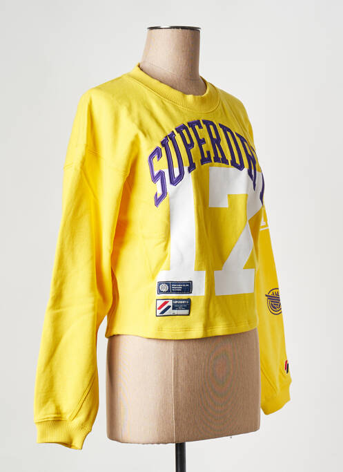 Sweat-shirt jaune SUPERDRY pour femme