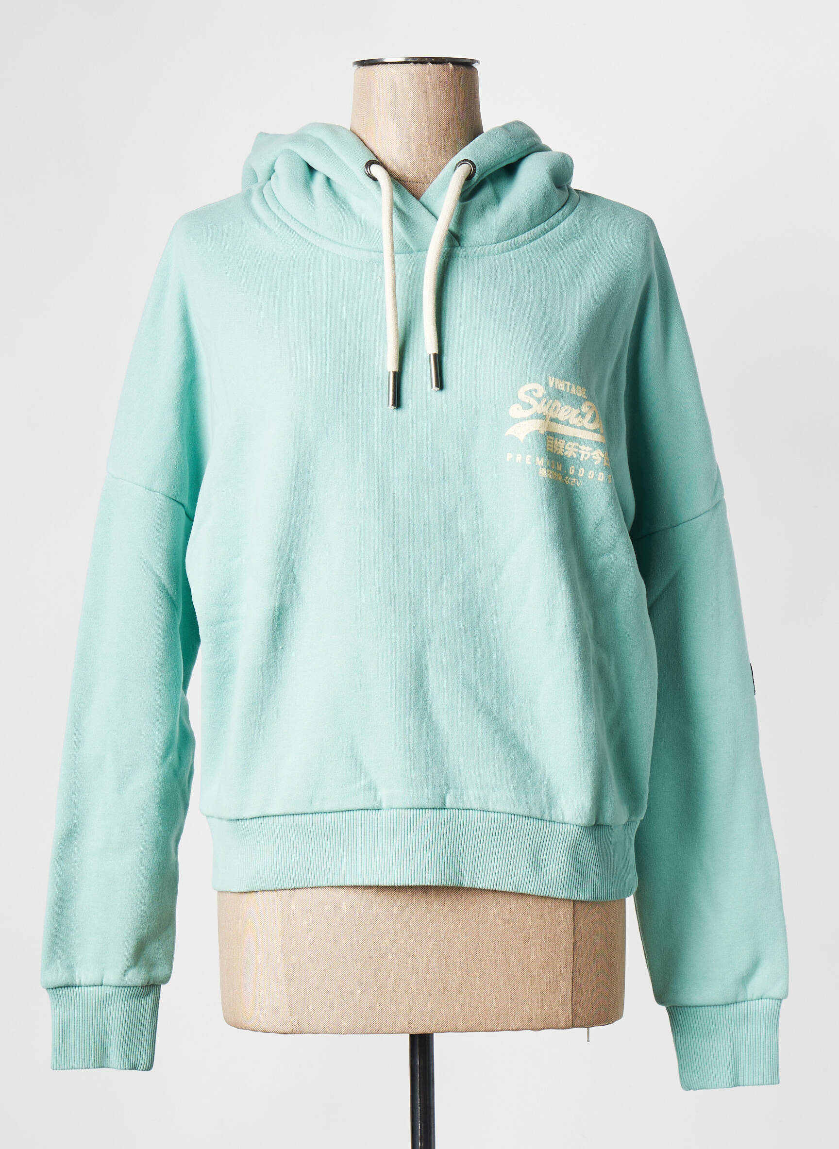 Sweat Superdry Sweat A Capuche Femme Vert Sweatshirt à Capuche