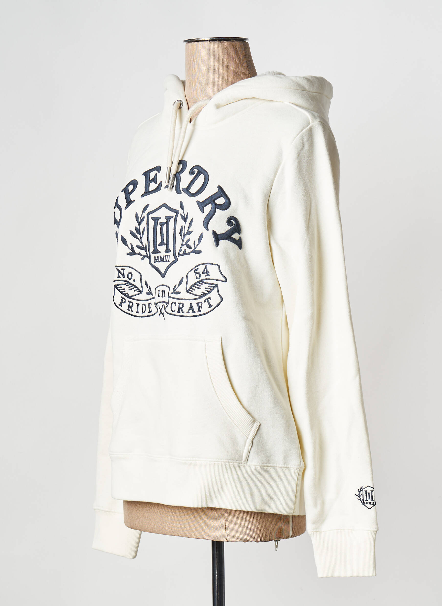 Superdry Outlet Jogging Superdry Femme Soldes Sweat-shirt Beige