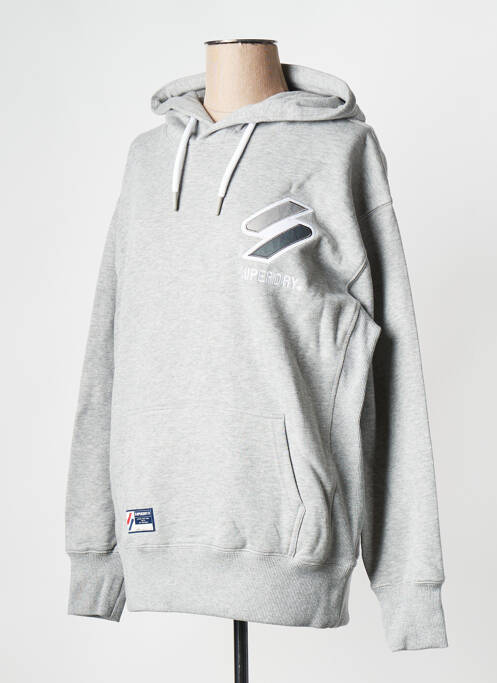 Sweat-shirt gris SUPERDRY pour femme
