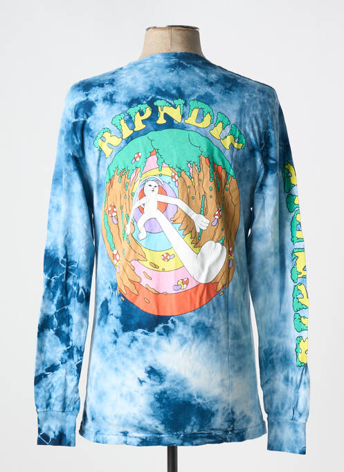 T-shirt bleu RIPNDIP pour homme