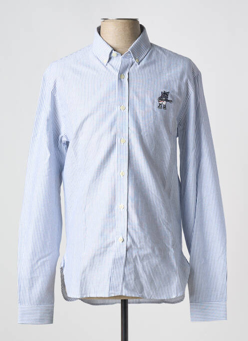 Chemise manches longues bleu MAISON LABICHE pour homme