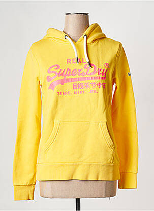 Sweat-shirt jaune SUPERDRY pour femme