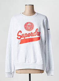 Sweat-shirt gris SUPERDRY femme